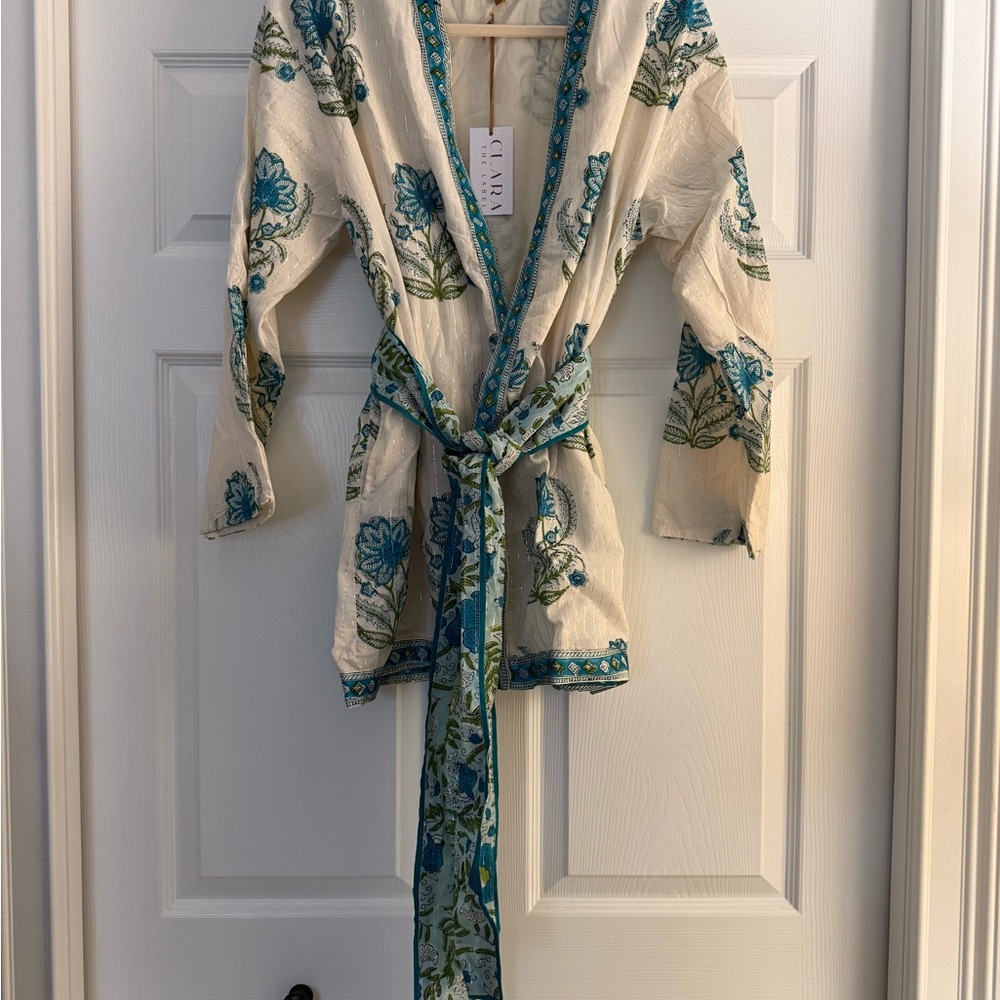 Clara the Label Block Print Blouse with Belt